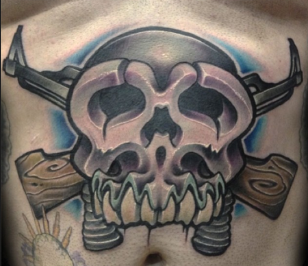 Tattoos - Skull Tummy - 88798